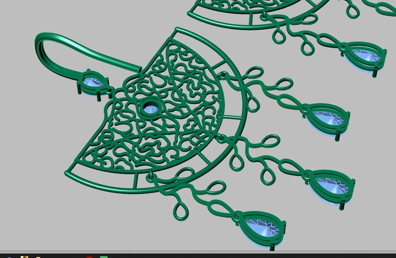 Earring model 0320 3D printable model9 3D print model_12