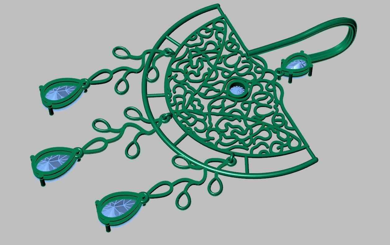 Earring model 0320 3D printable model9 3D print model_13