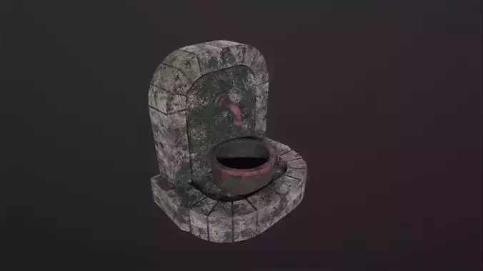 Old Water Fountain 3D Model