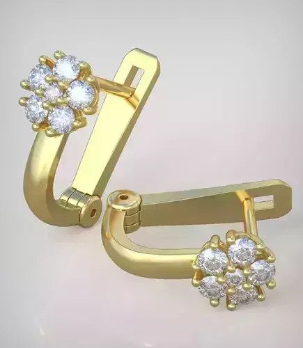 Earring model 0321 3D printable model10