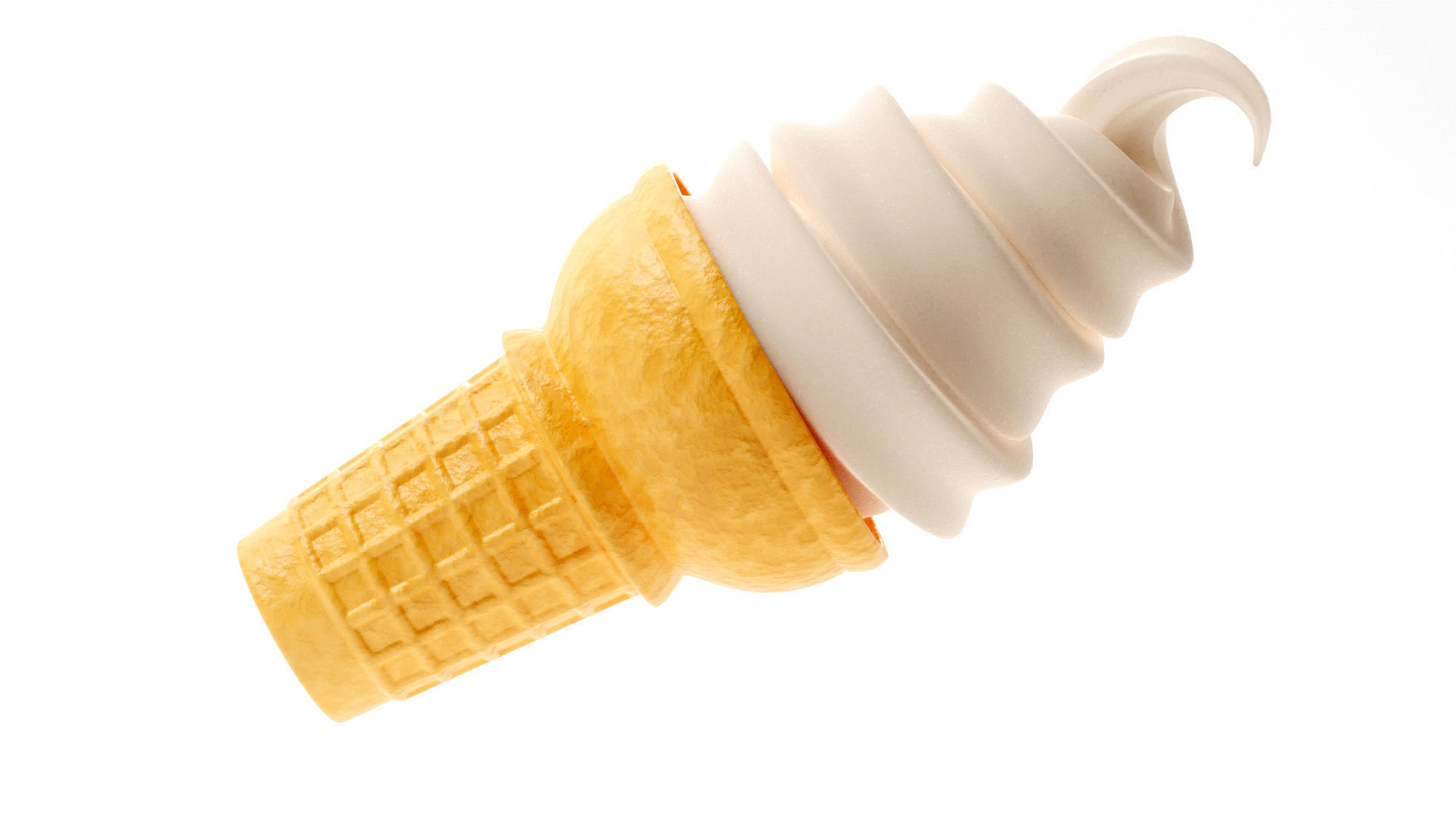 Ice Cream Cone 3D model_1
