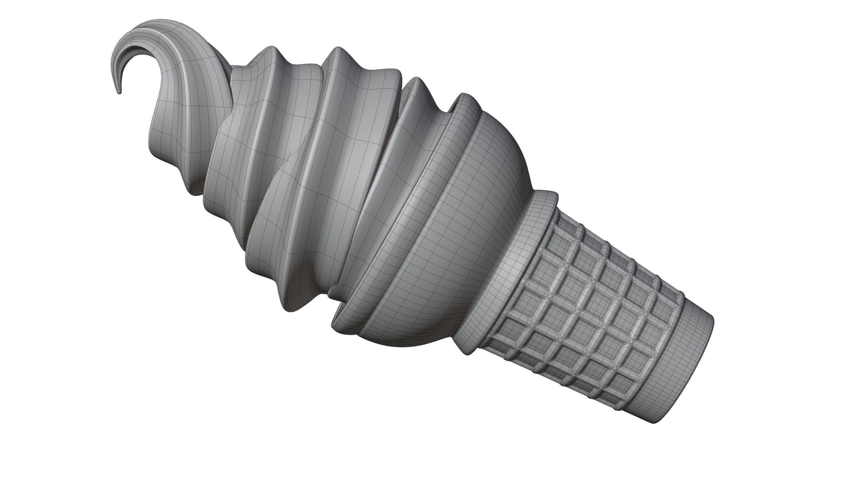 Ice Cream Cone 3D model_13