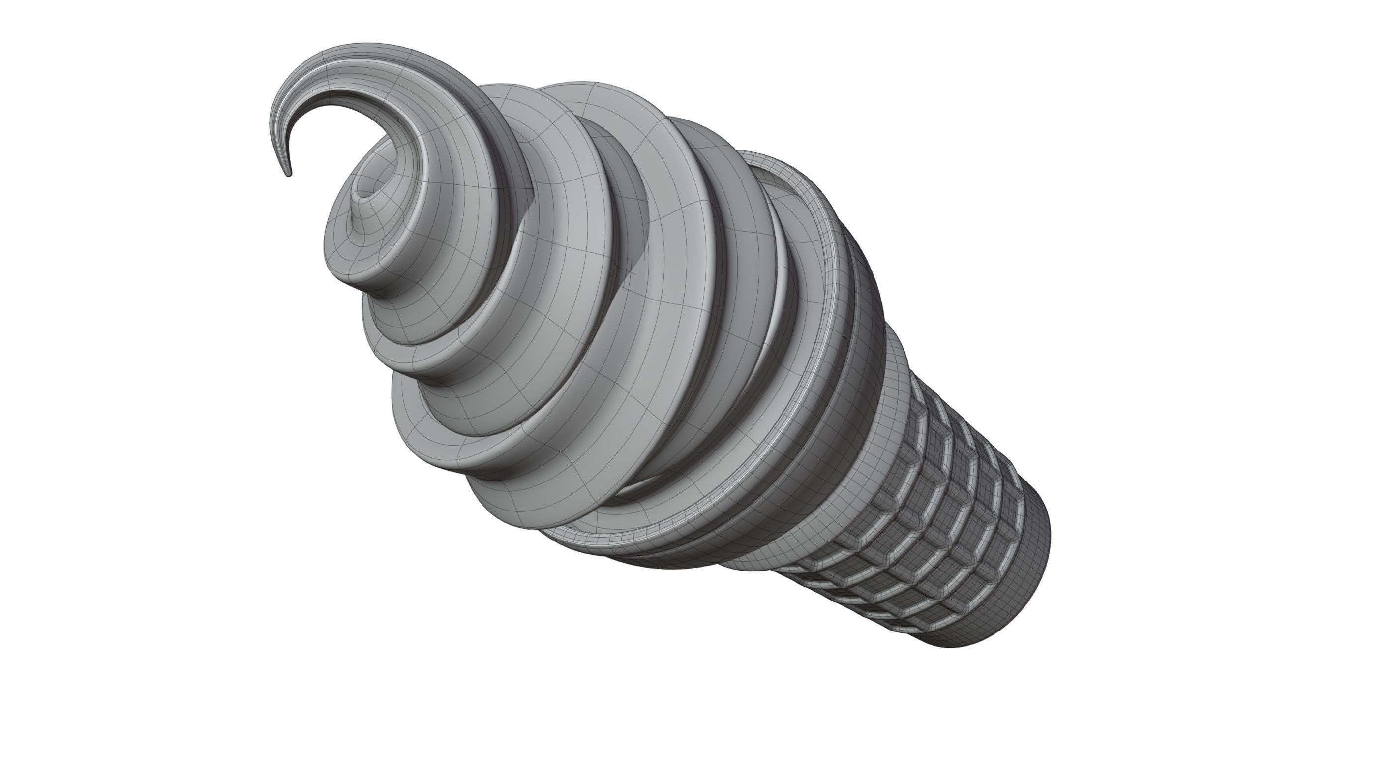 Ice Cream Cone 3D model_12