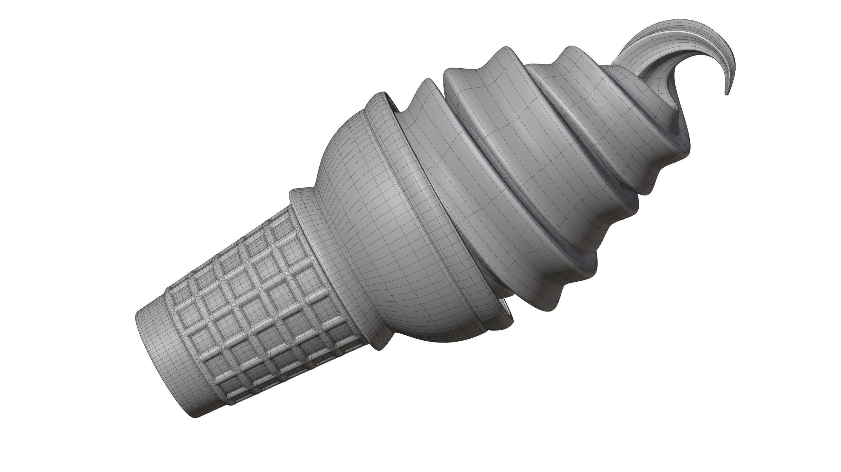 Ice Cream Cone 3D model_9