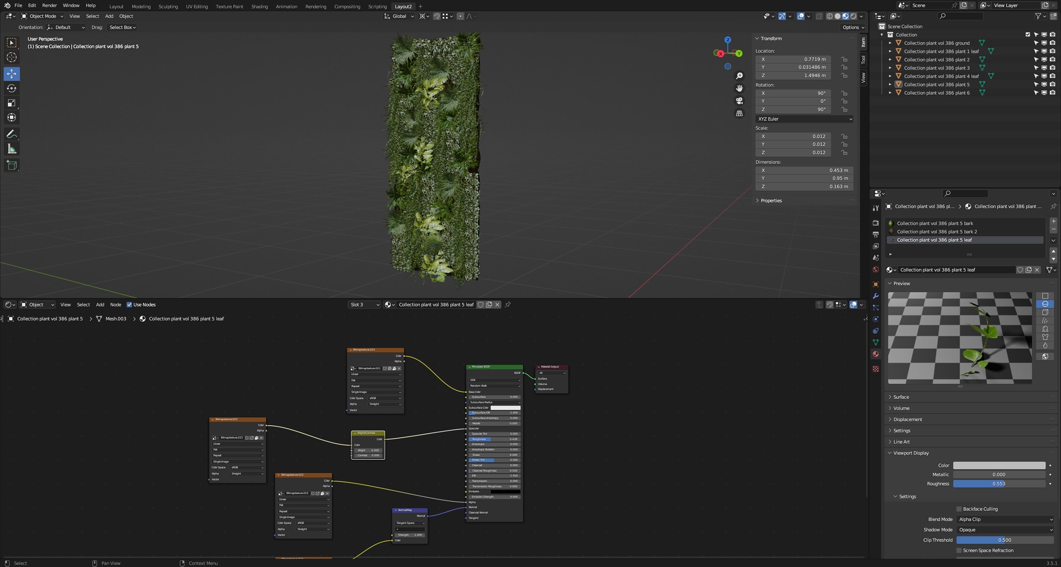 Collection plant vol 386 - blender model  3D model_6