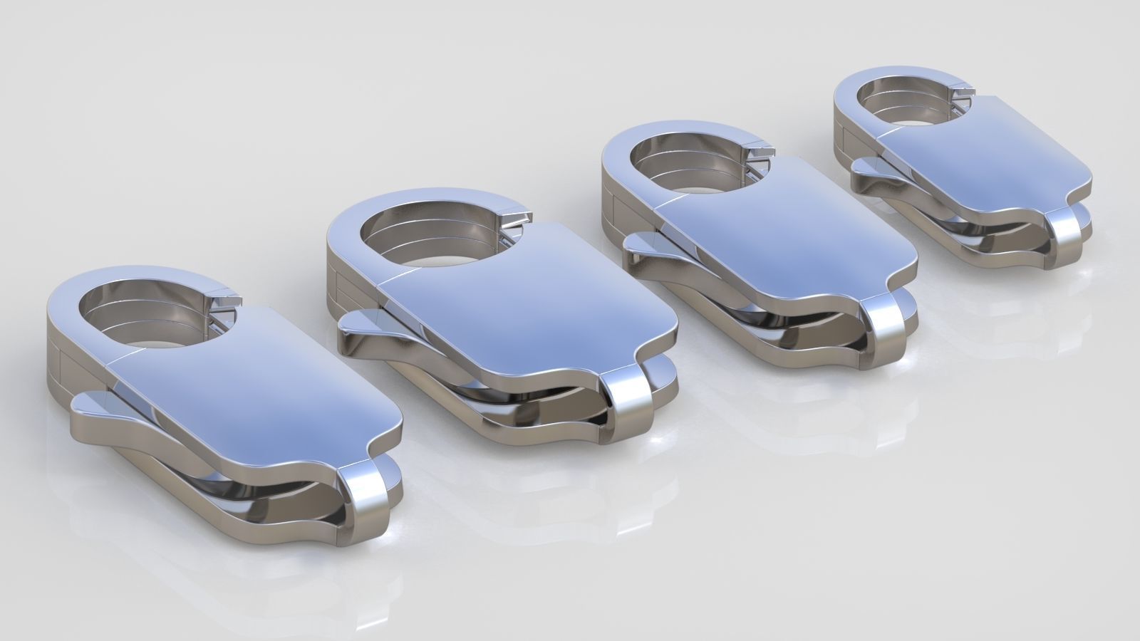 Bracelet Lock model 3D printable model 0045-16 3D print model_6
