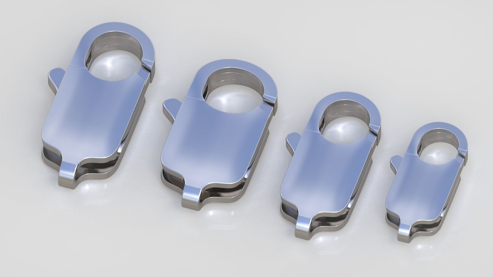 Bracelet Lock model 3D printable model 0045-16 3D print model_3