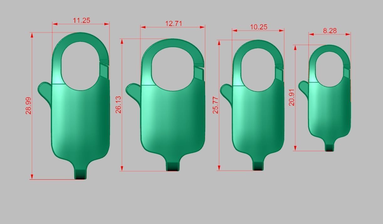 Bracelet Lock model 3D printable model 0045-16 3D print model_11