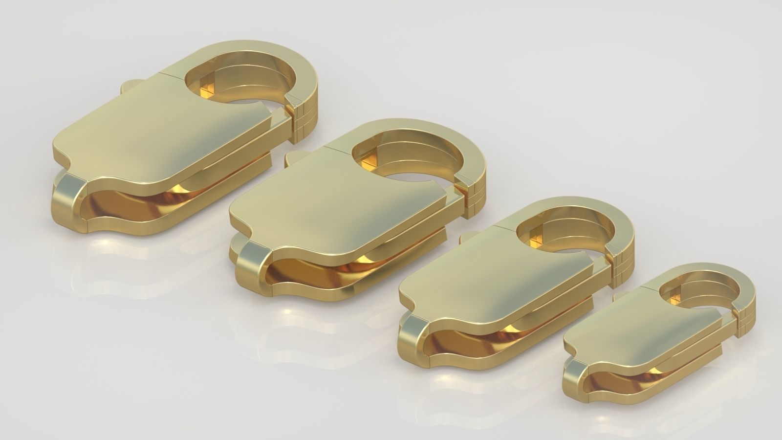 Bracelet Lock model 3D printable model 0045-16 3D print model_4