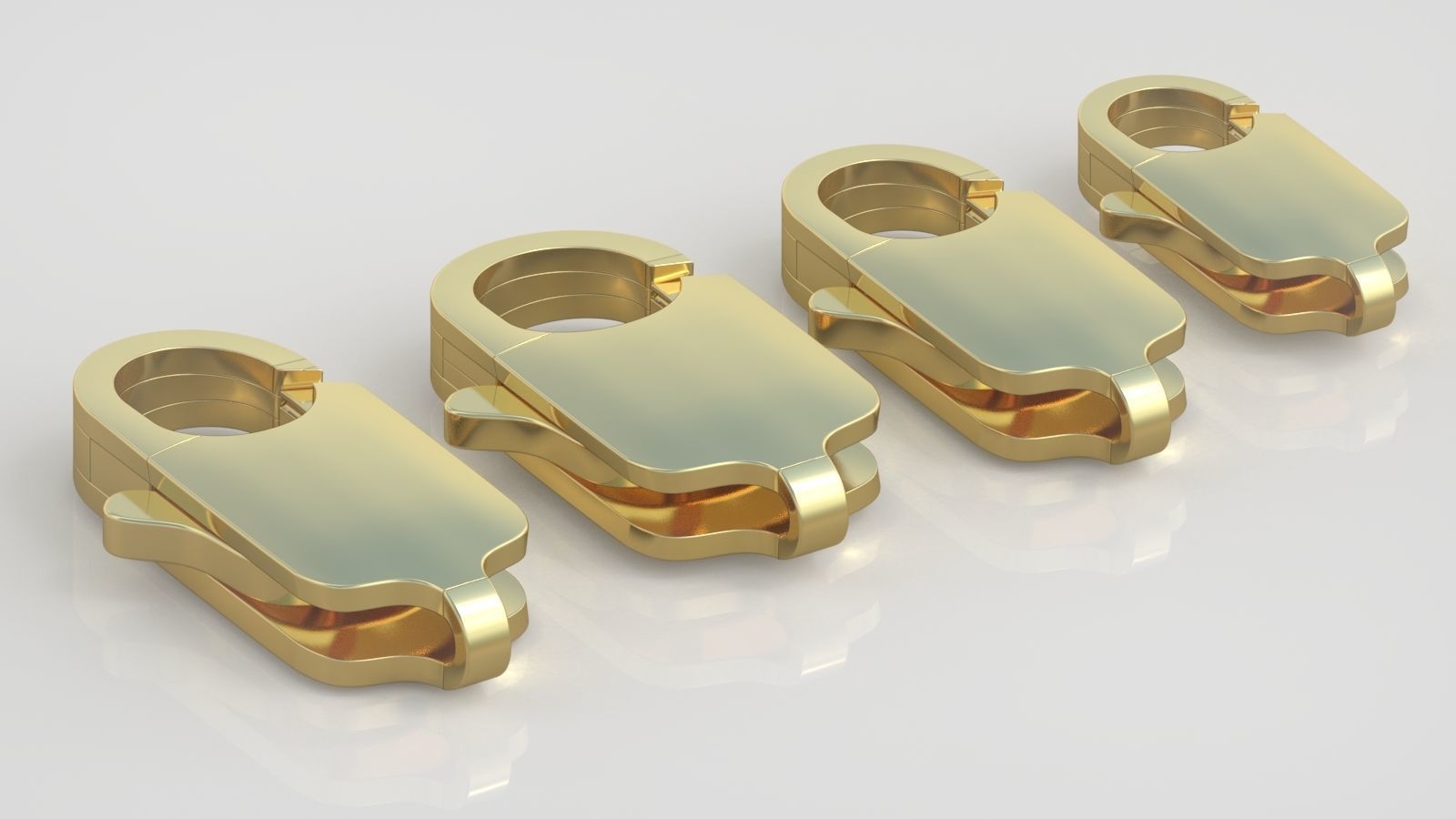 Bracelet Lock model 3D printable model 0045-16 3D print model_7