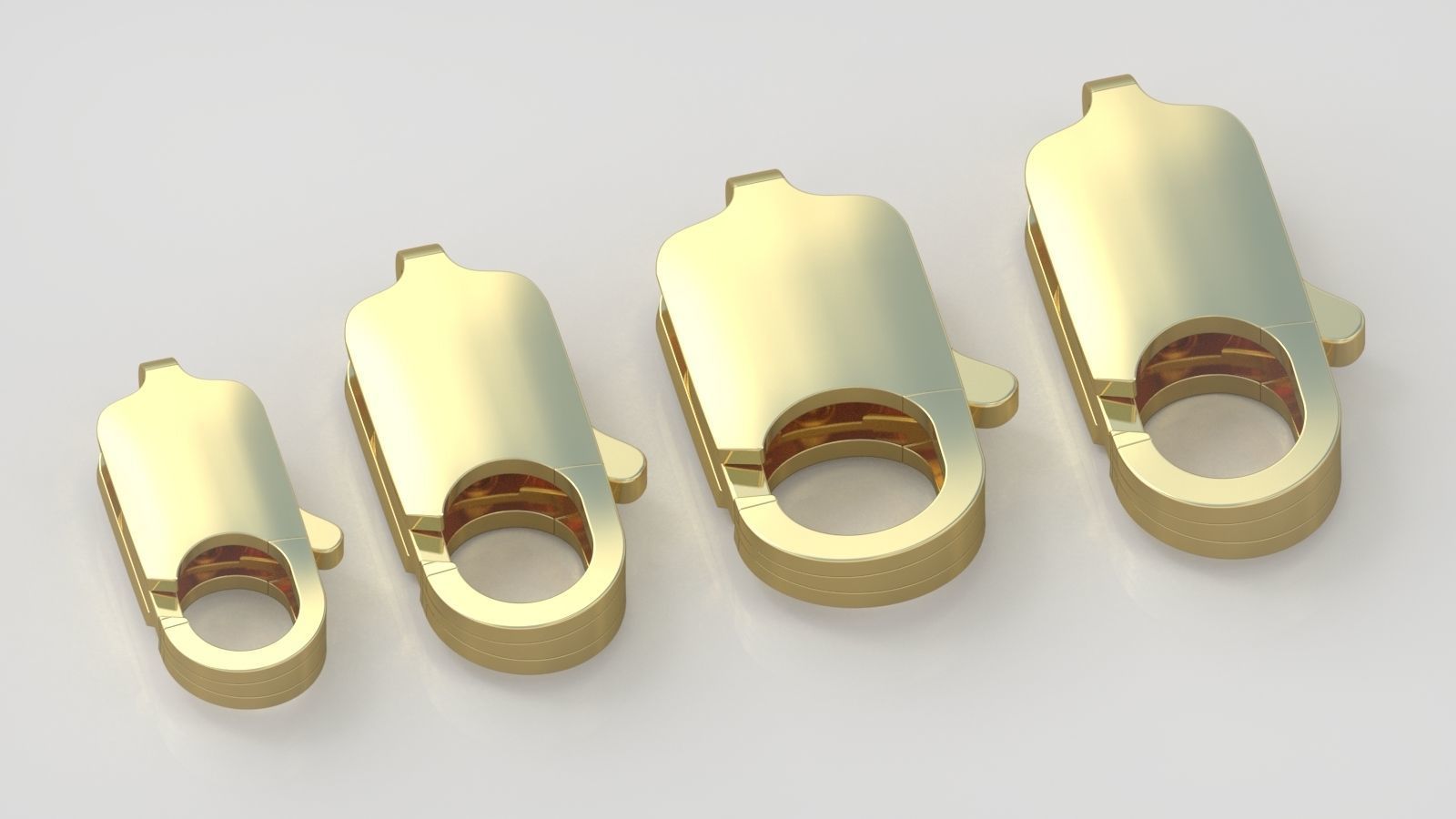Bracelet Lock model 3D printable model 0045-16 3D print model_1