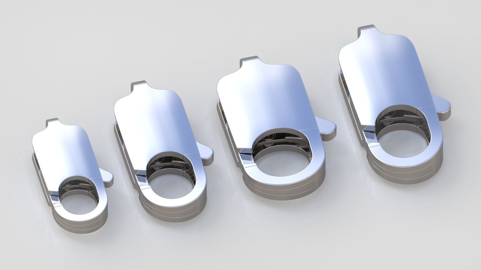 Bracelet Lock model 3D printable model 0045-16 3D print model_2