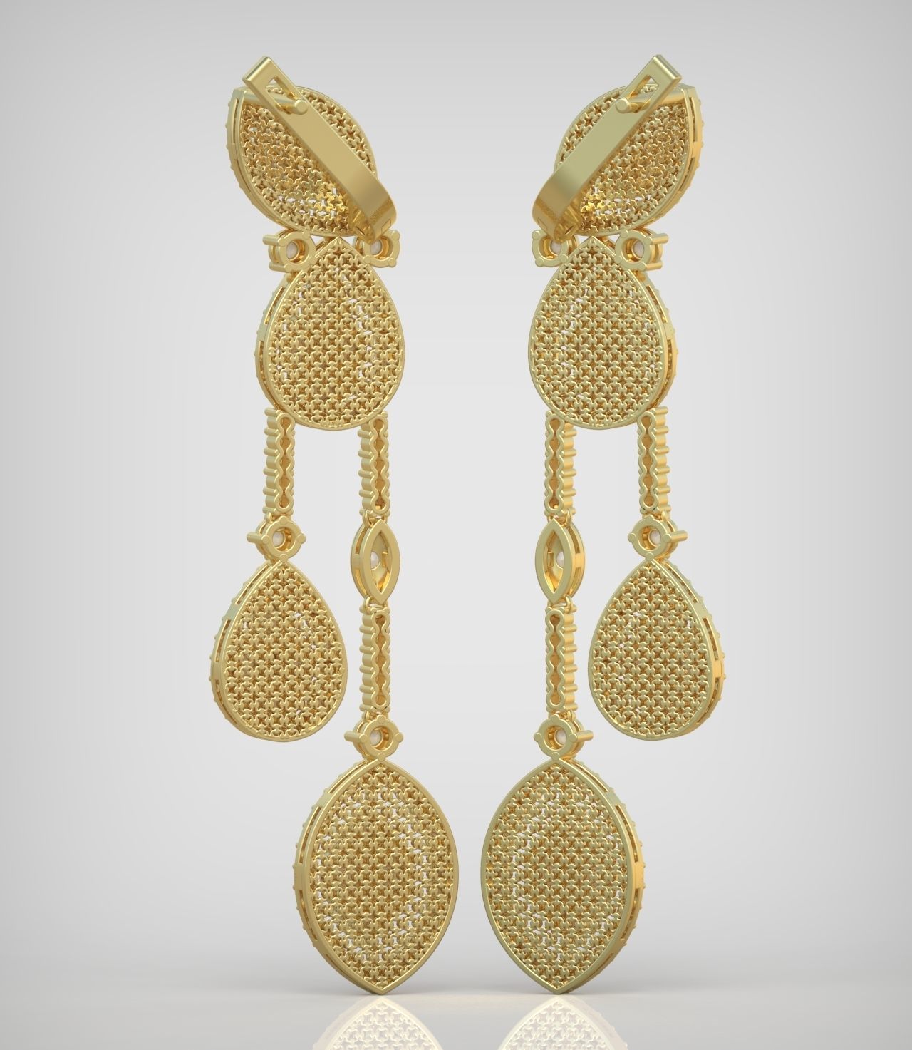 Earring model 0375 3D printable model10 3D print model_4