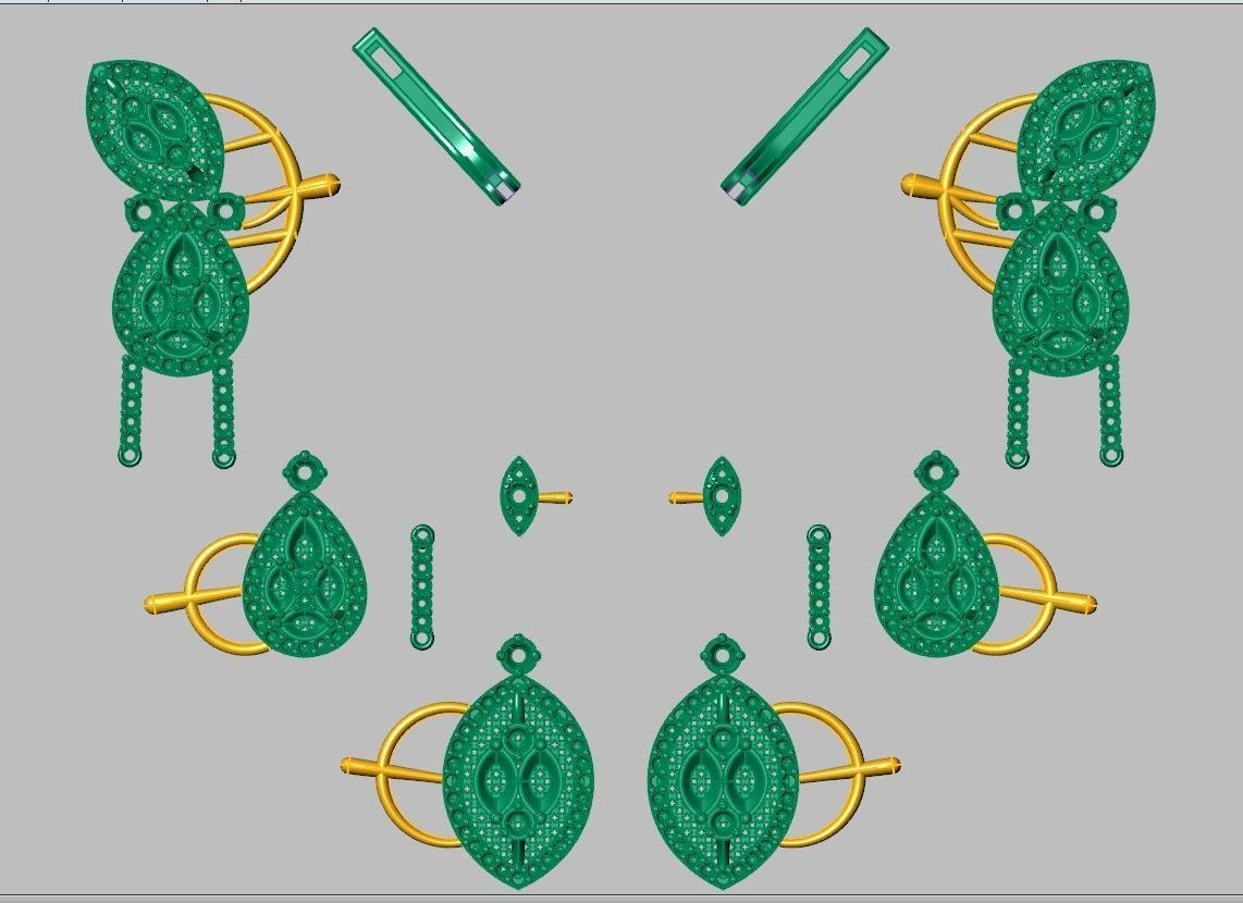 Earring model 0375 3D printable model10 3D print model_16