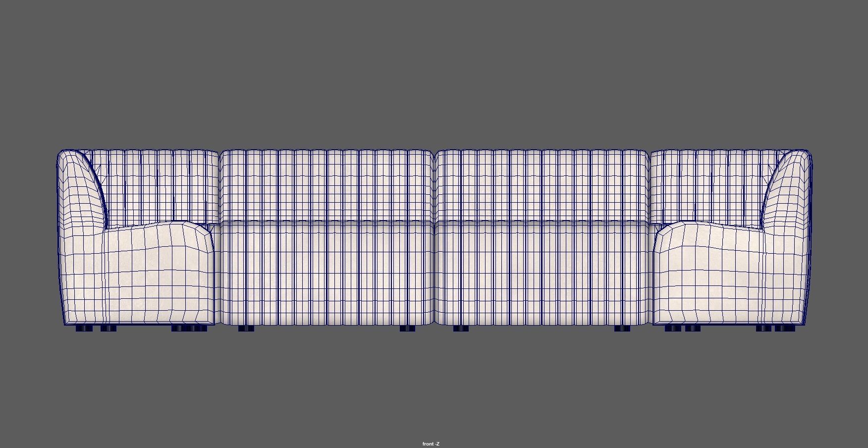 Sofa - Dining Bench - Armchair - modular sofa Low-poly 3D model_15