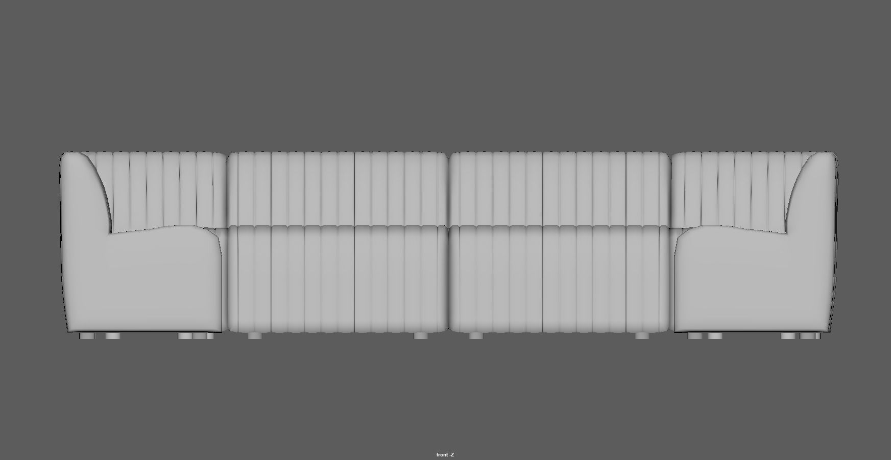 Sofa - Dining Bench - Armchair - modular sofa Low-poly 3D model_17