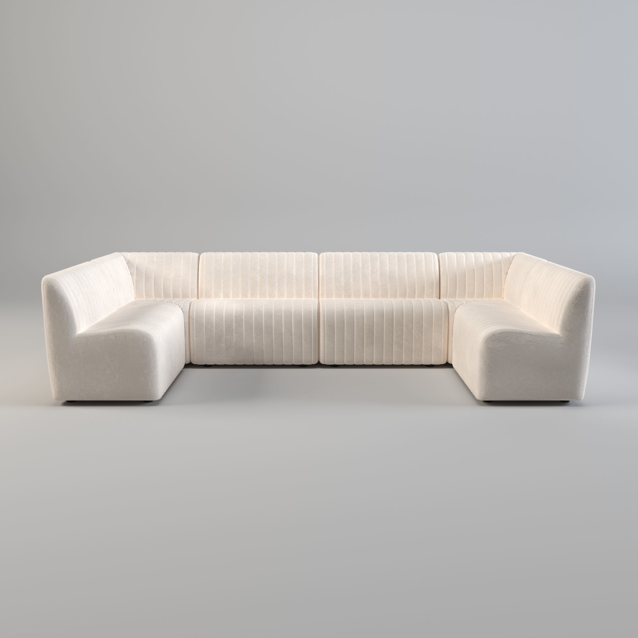 Sofa - Dining Bench - Armchair - modular sofa Low-poly 3D model_2