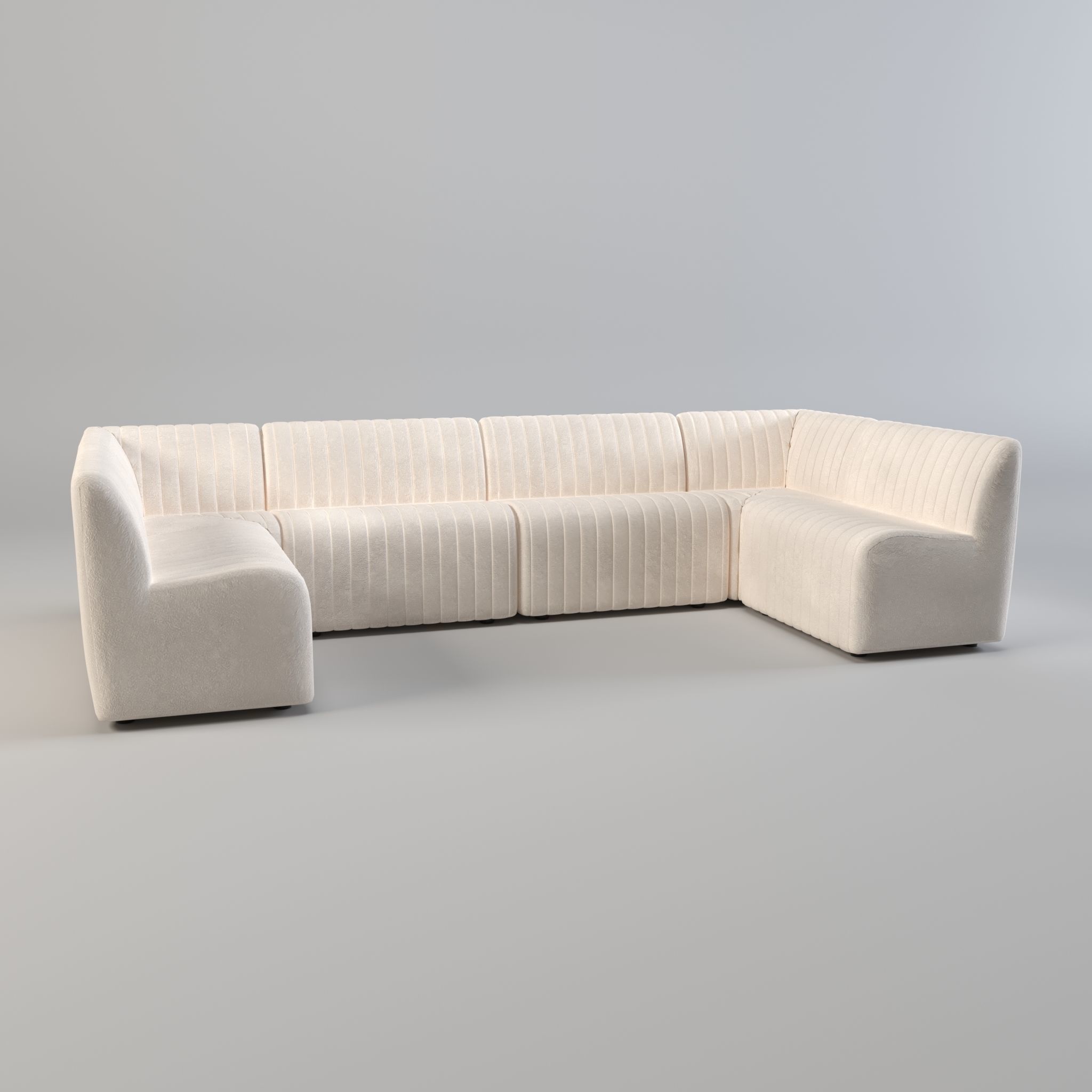 Sofa - Dining Bench - Armchair - modular sofa Low-poly 3D model_5