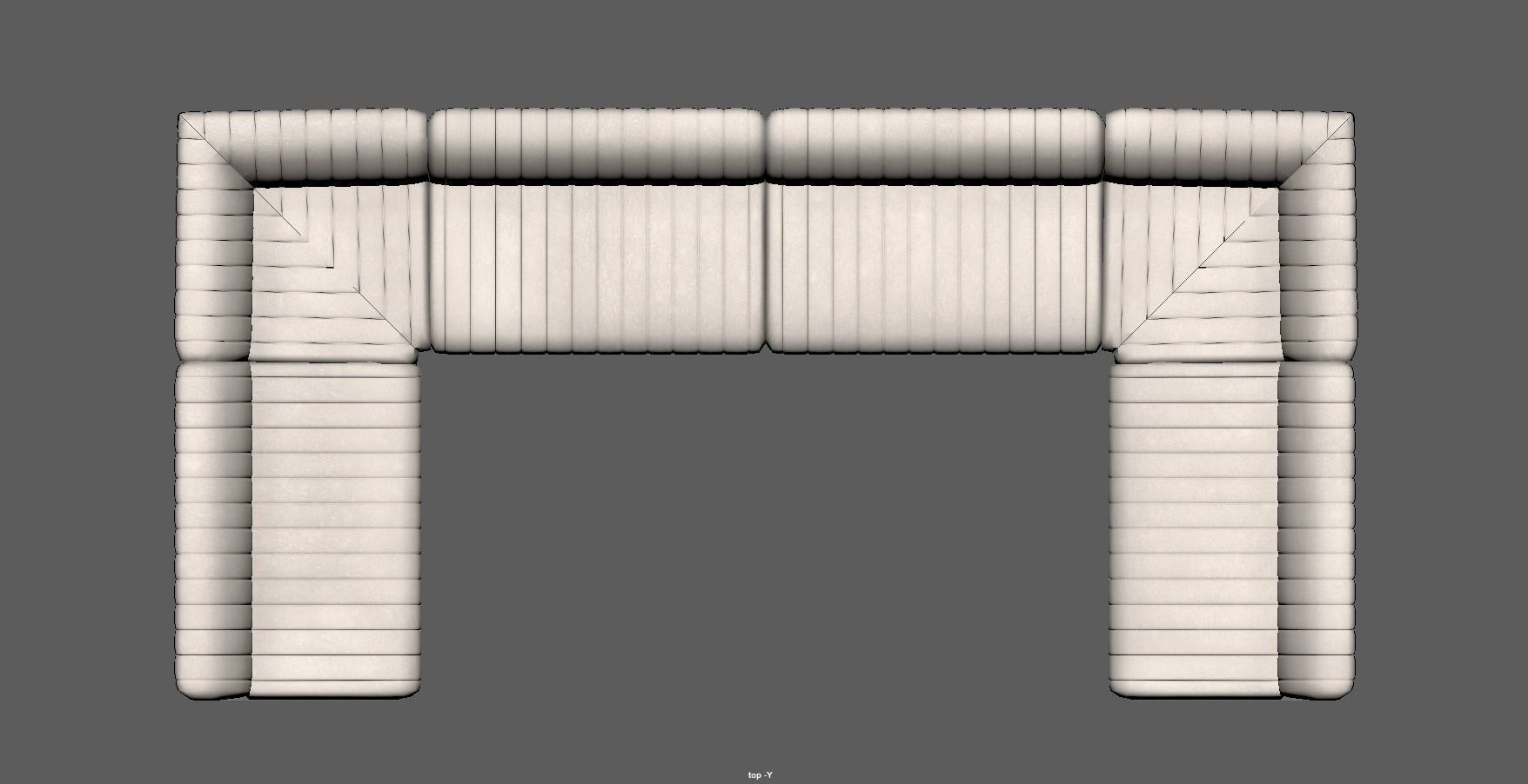 Sofa - Dining Bench - Armchair - modular sofa Low-poly 3D model_11