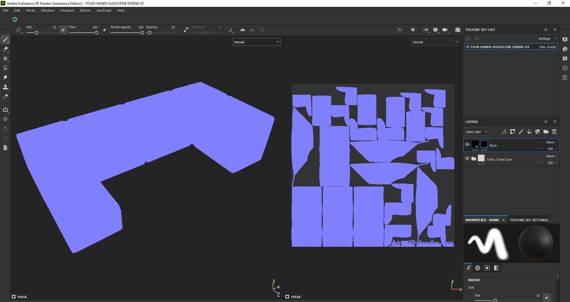 Sofa - Dining Bench - Armchair - modular sofa Low-poly 3D model_22