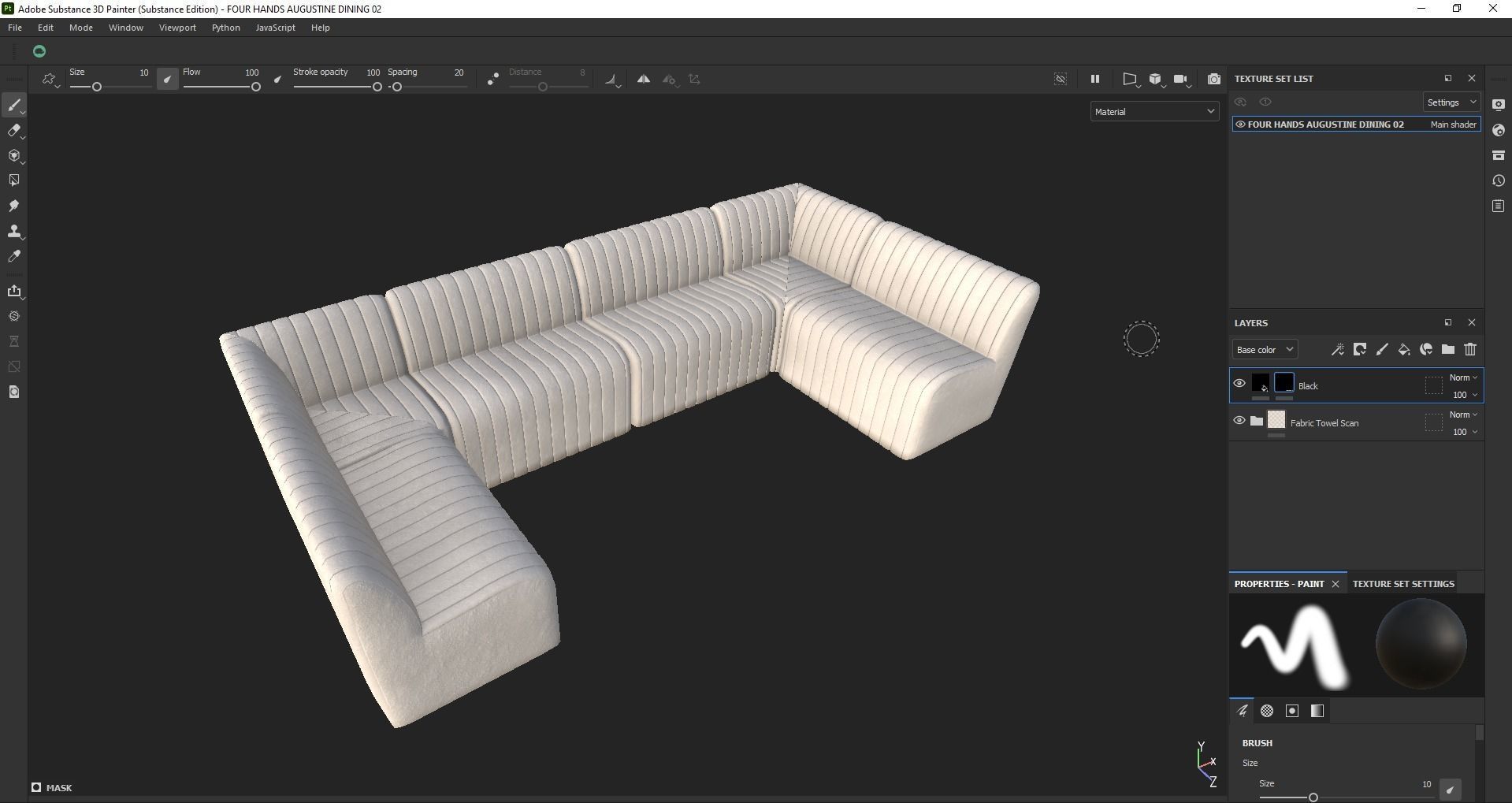 Sofa - Dining Bench - Armchair - modular sofa Low-poly 3D model_29