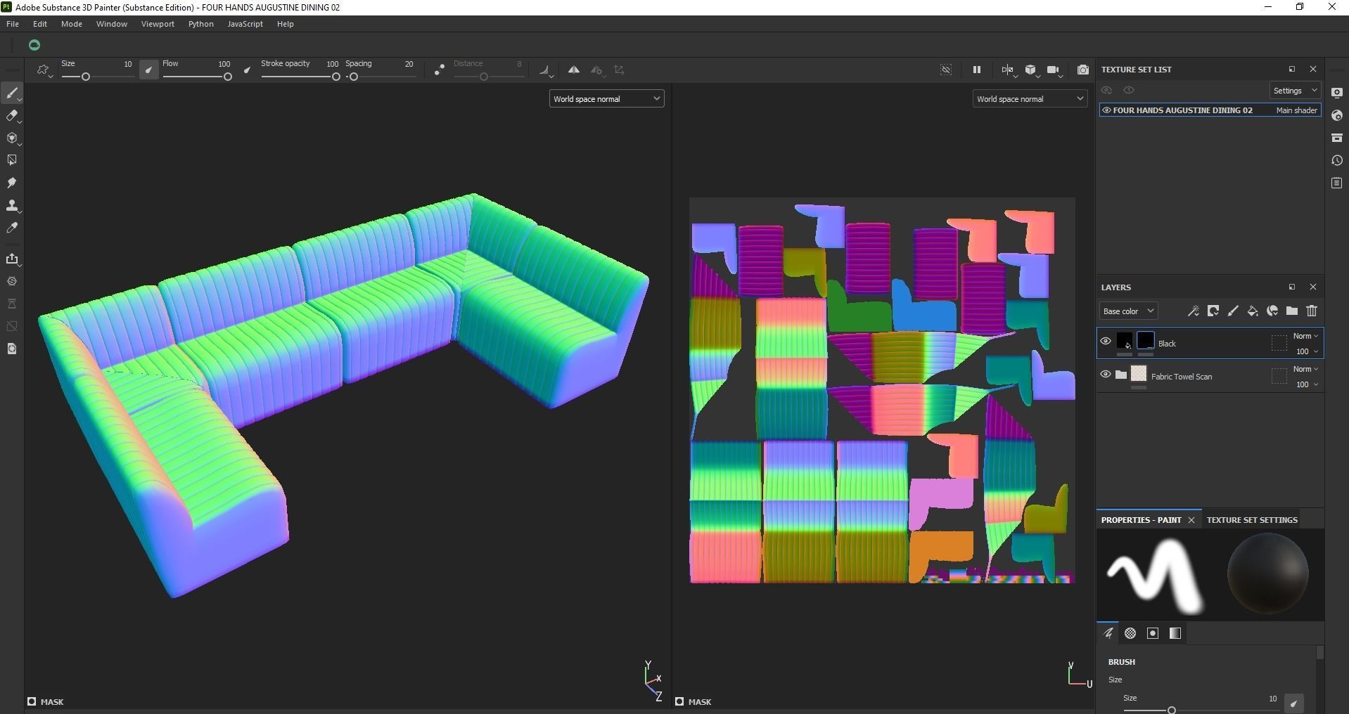Sofa - Dining Bench - Armchair - modular sofa Low-poly 3D model_23