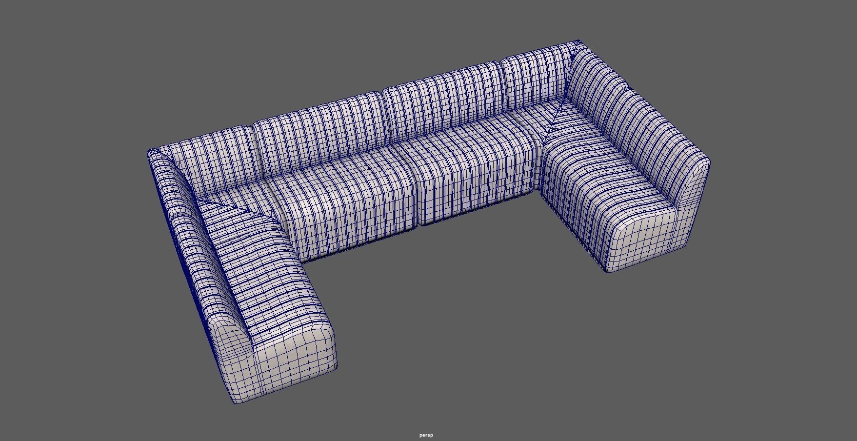 Sofa - Dining Bench - Armchair - modular sofa Low-poly 3D model_10
