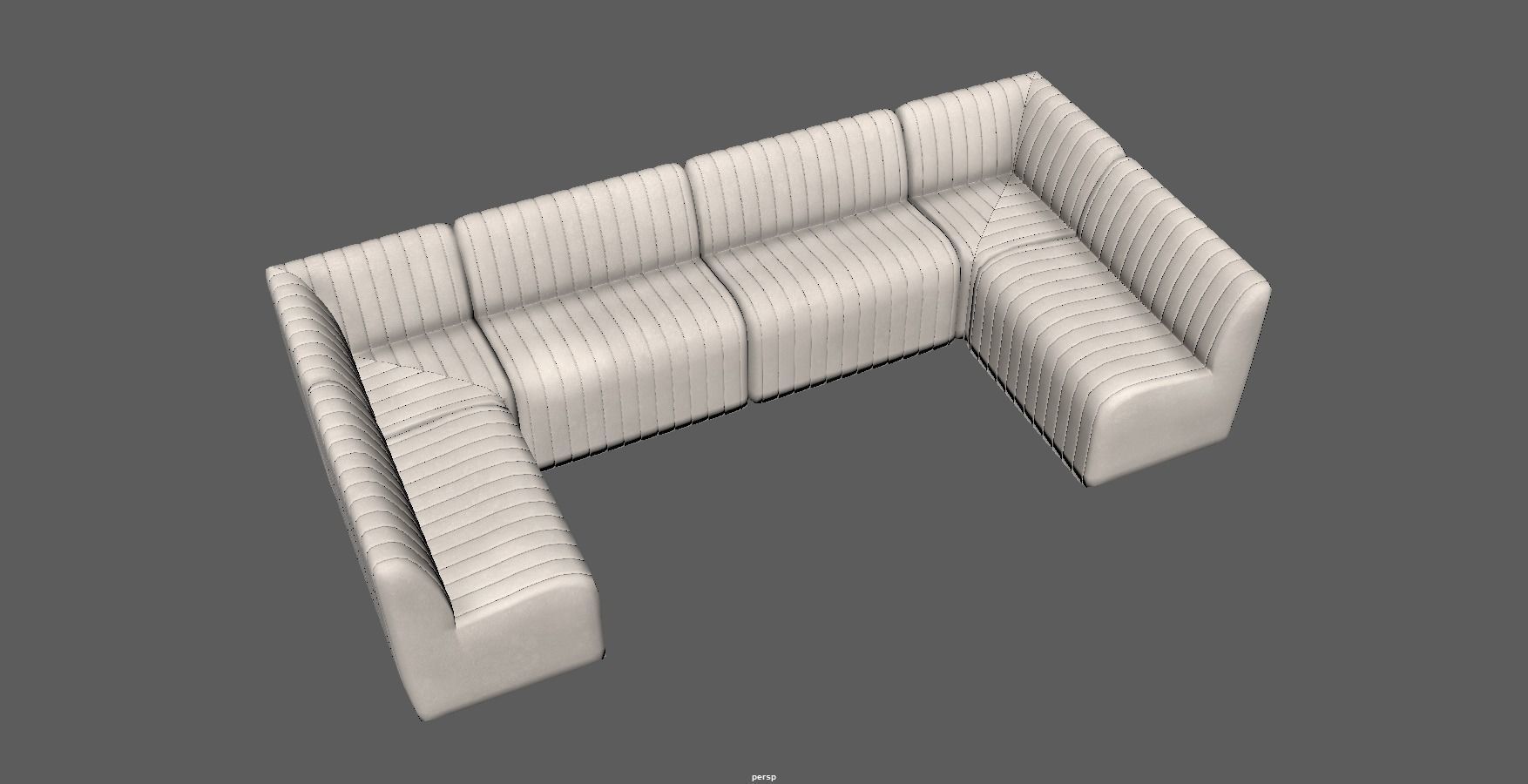 Sofa - Dining Bench - Armchair - modular sofa Low-poly 3D model_9
