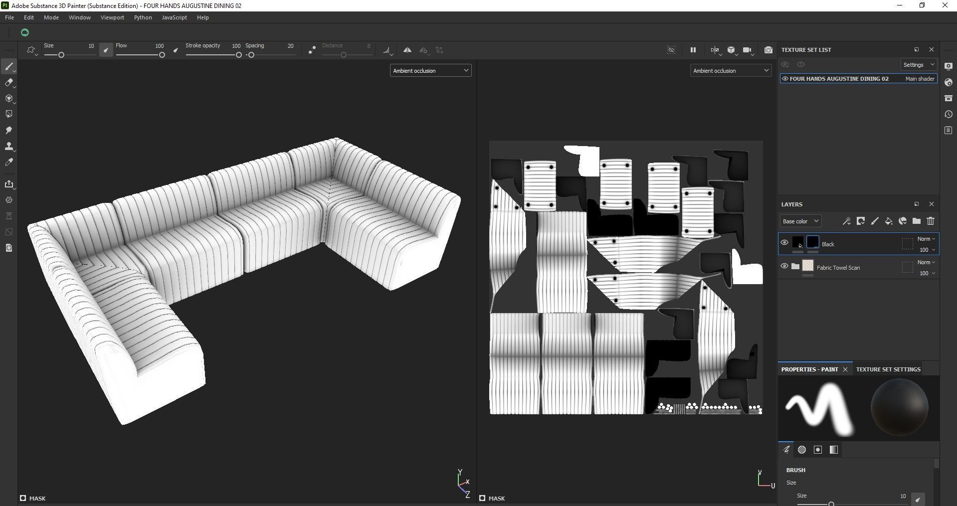 Sofa - Dining Bench - Armchair - modular sofa Low-poly 3D model_26
