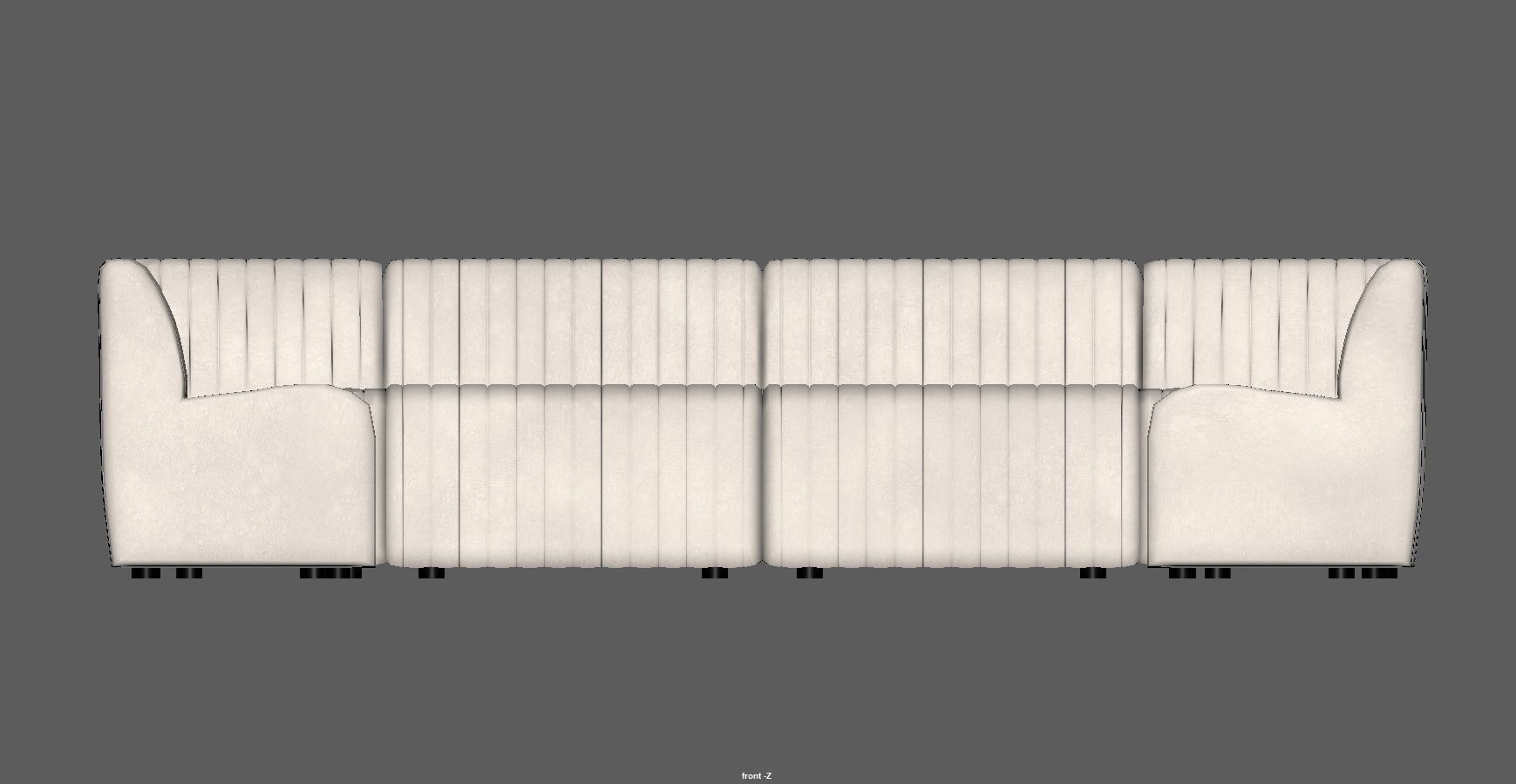 Sofa - Dining Bench - Armchair - modular sofa Low-poly 3D model_14