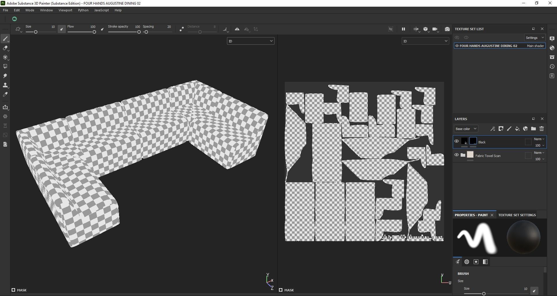 Sofa - Dining Bench - Armchair - modular sofa Low-poly 3D model_25