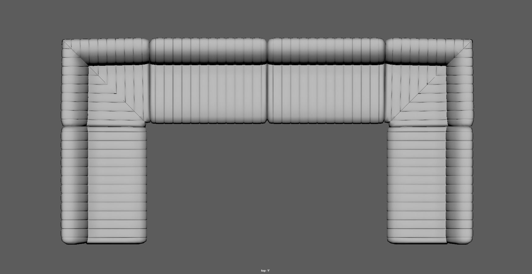 Sofa - Dining Bench - Armchair - modular sofa Low-poly 3D model_13