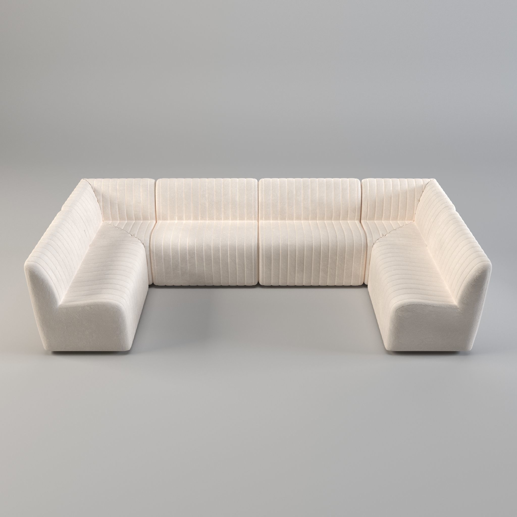 Sofa - Dining Bench - Armchair - modular sofa Low-poly 3D model_4