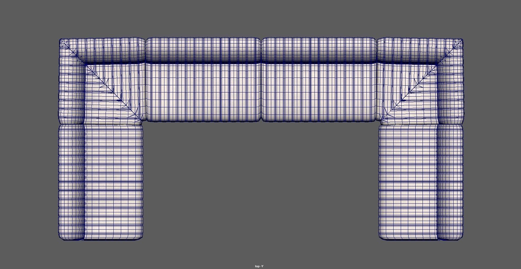 Sofa - Dining Bench - Armchair - modular sofa Low-poly 3D model_12