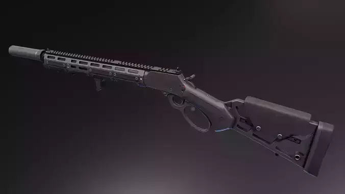 Marlin 1894 Dark Tracker Low-poly 3D model