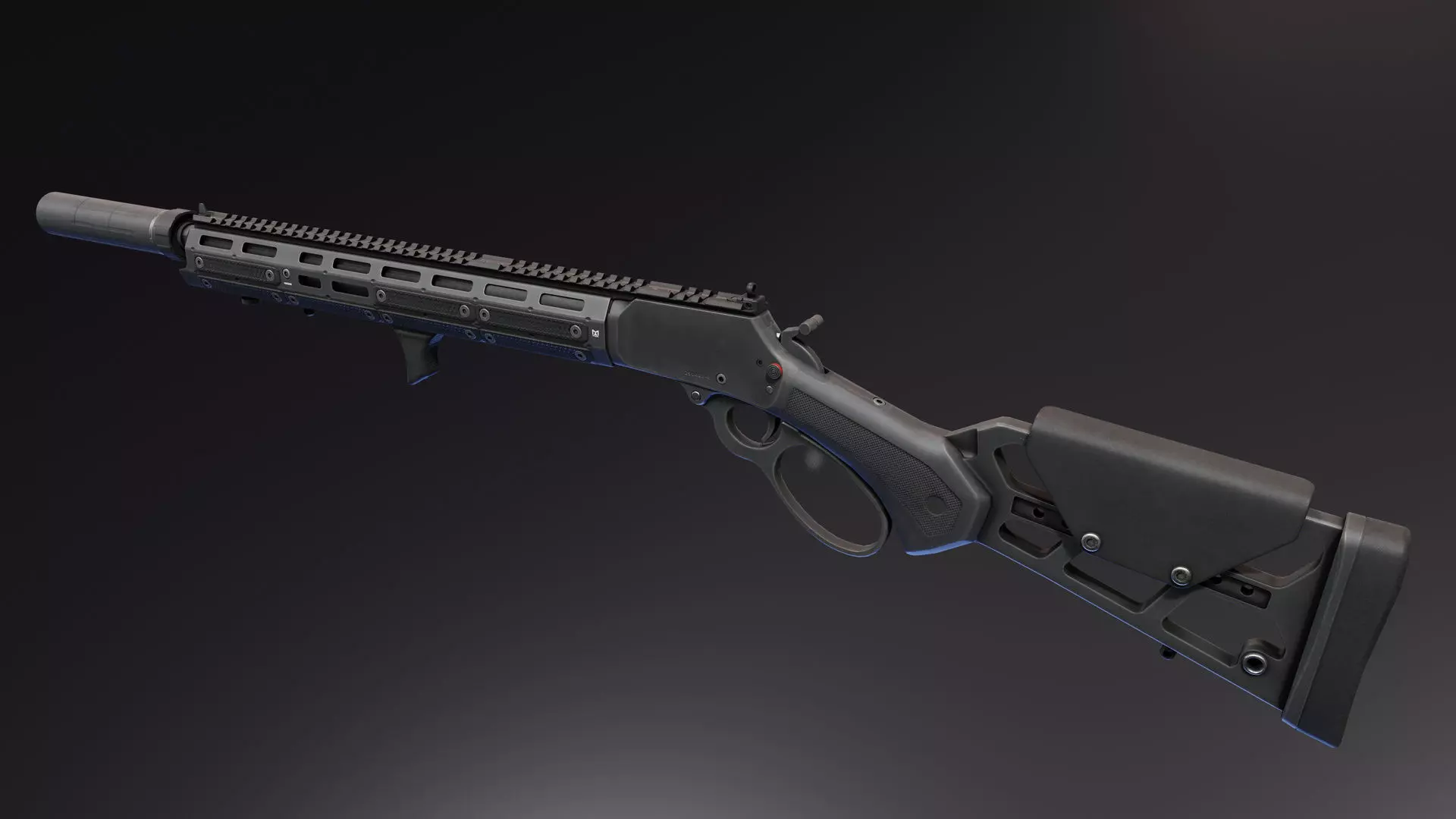 Marlin 1894 Dark Tracker Low-poly 3D model_0