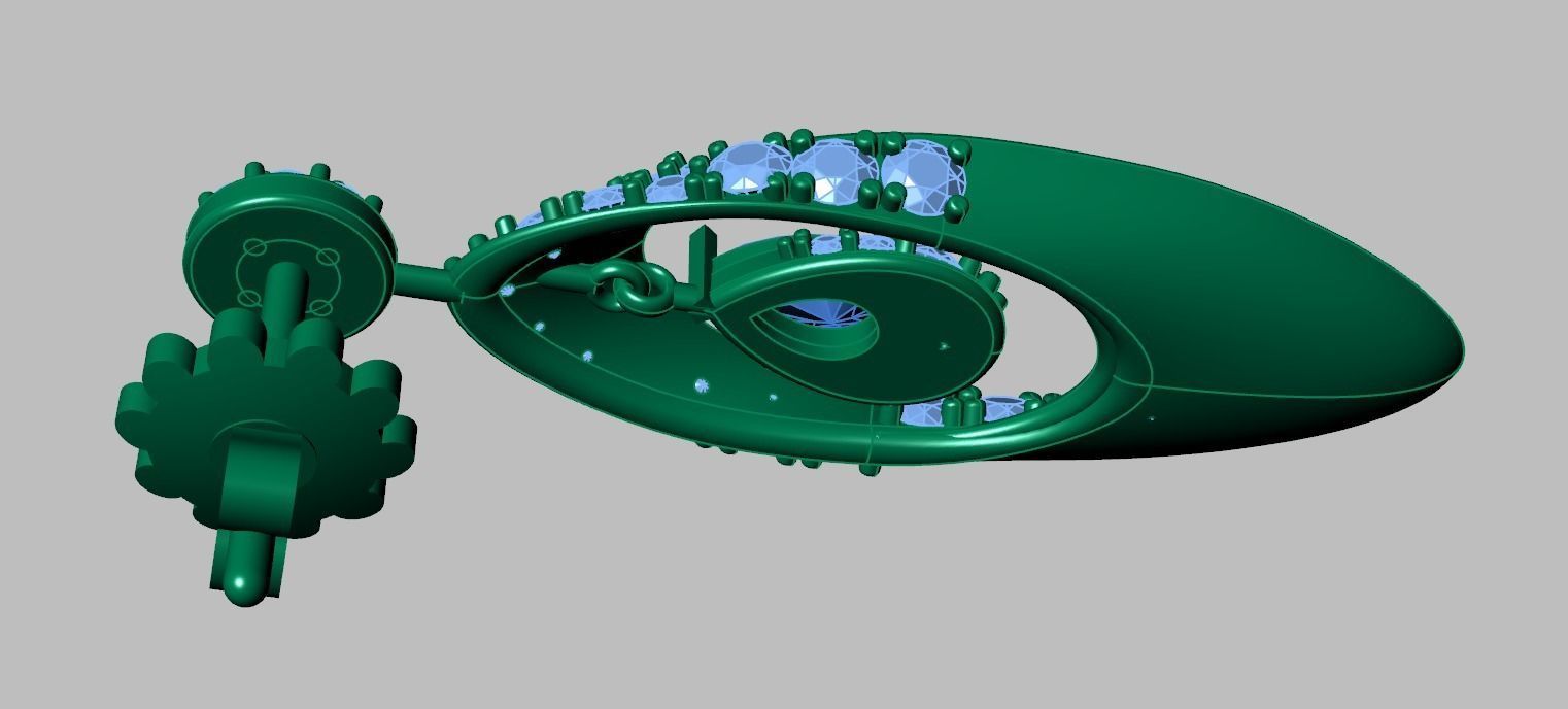 Earring model 0376 3D printable model13 3D print model_15