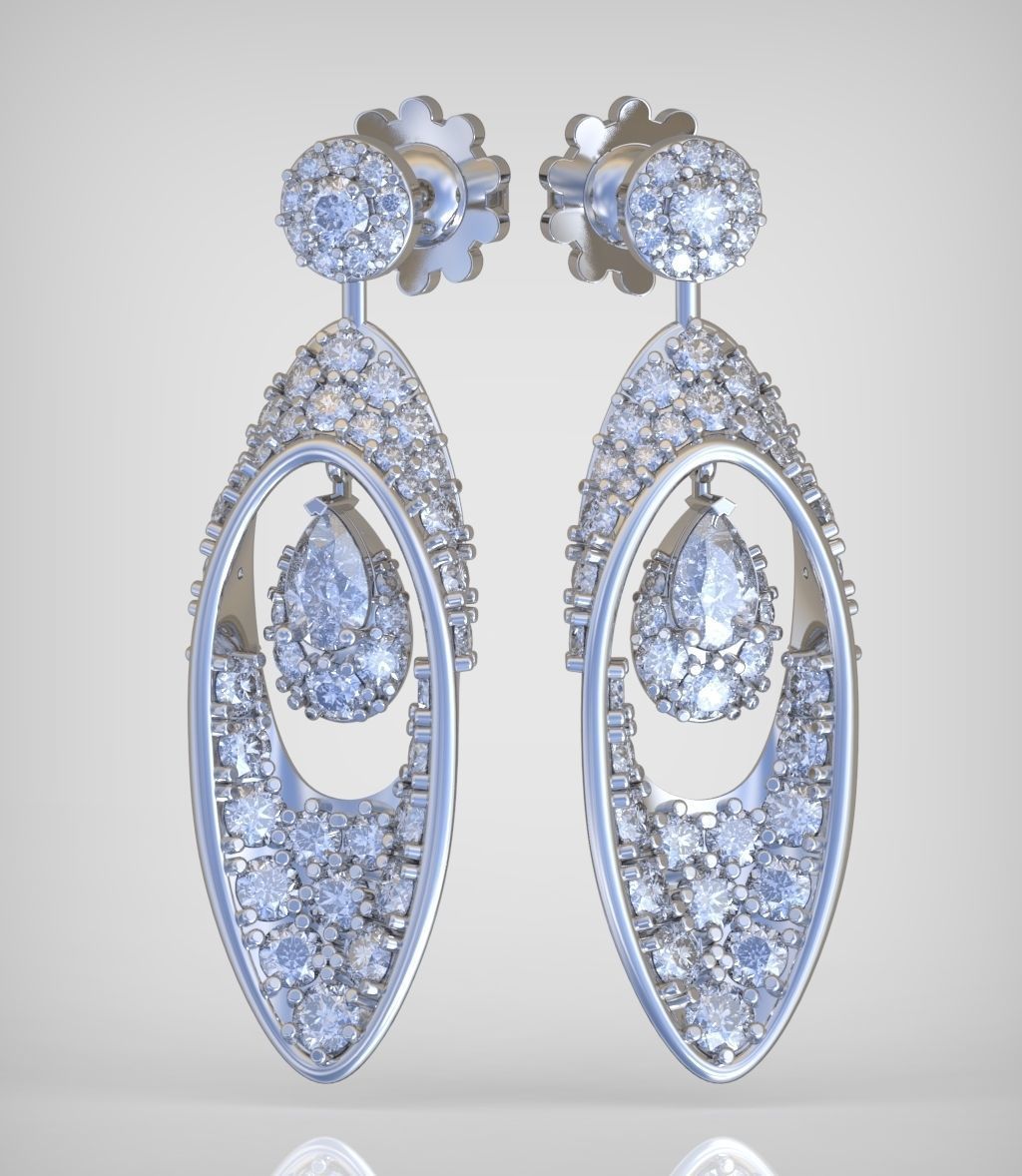 Earring model 0376 3D printable model13 3D print model_5