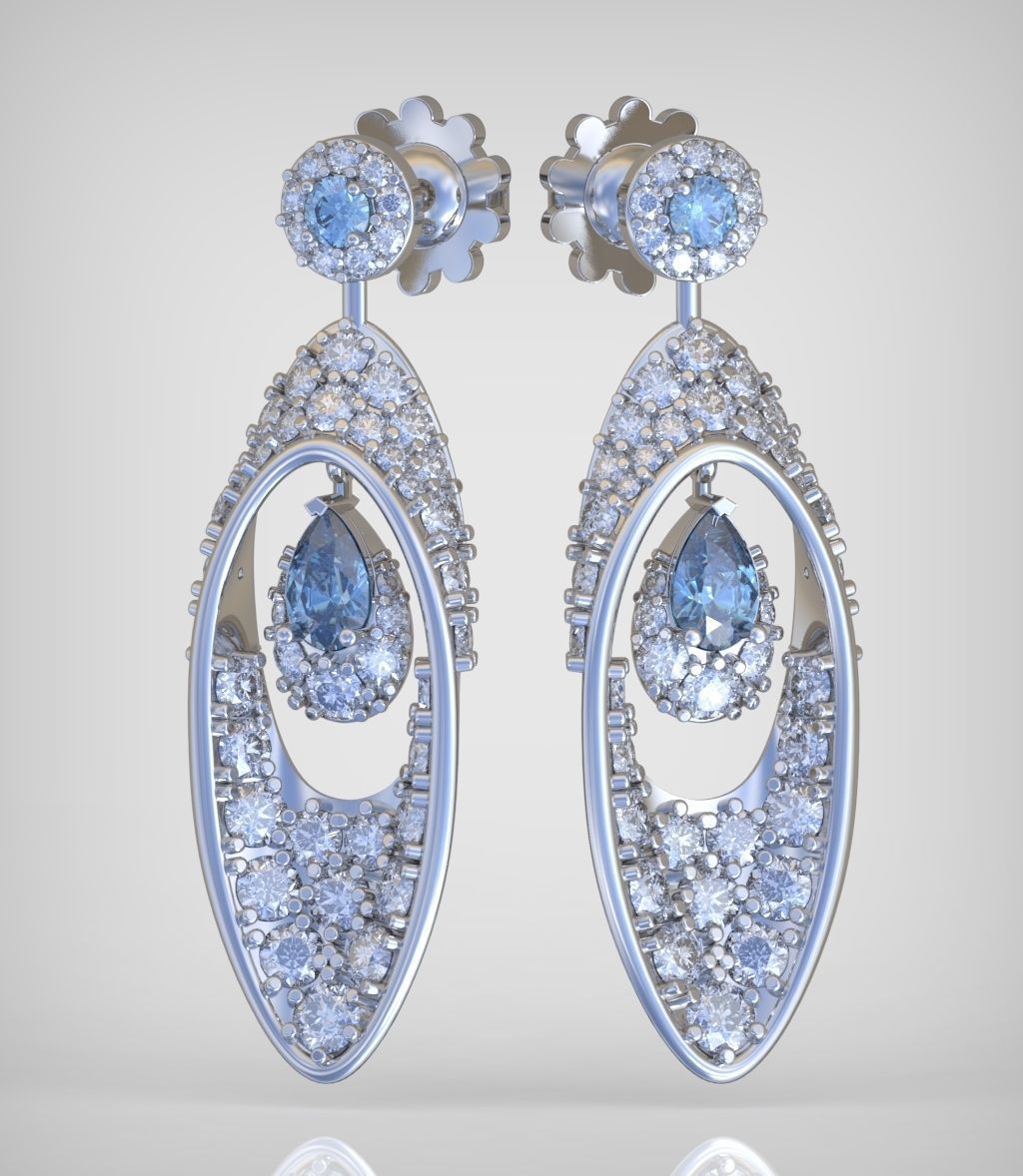 Earring model 0376 3D printable model13 3D print model_4