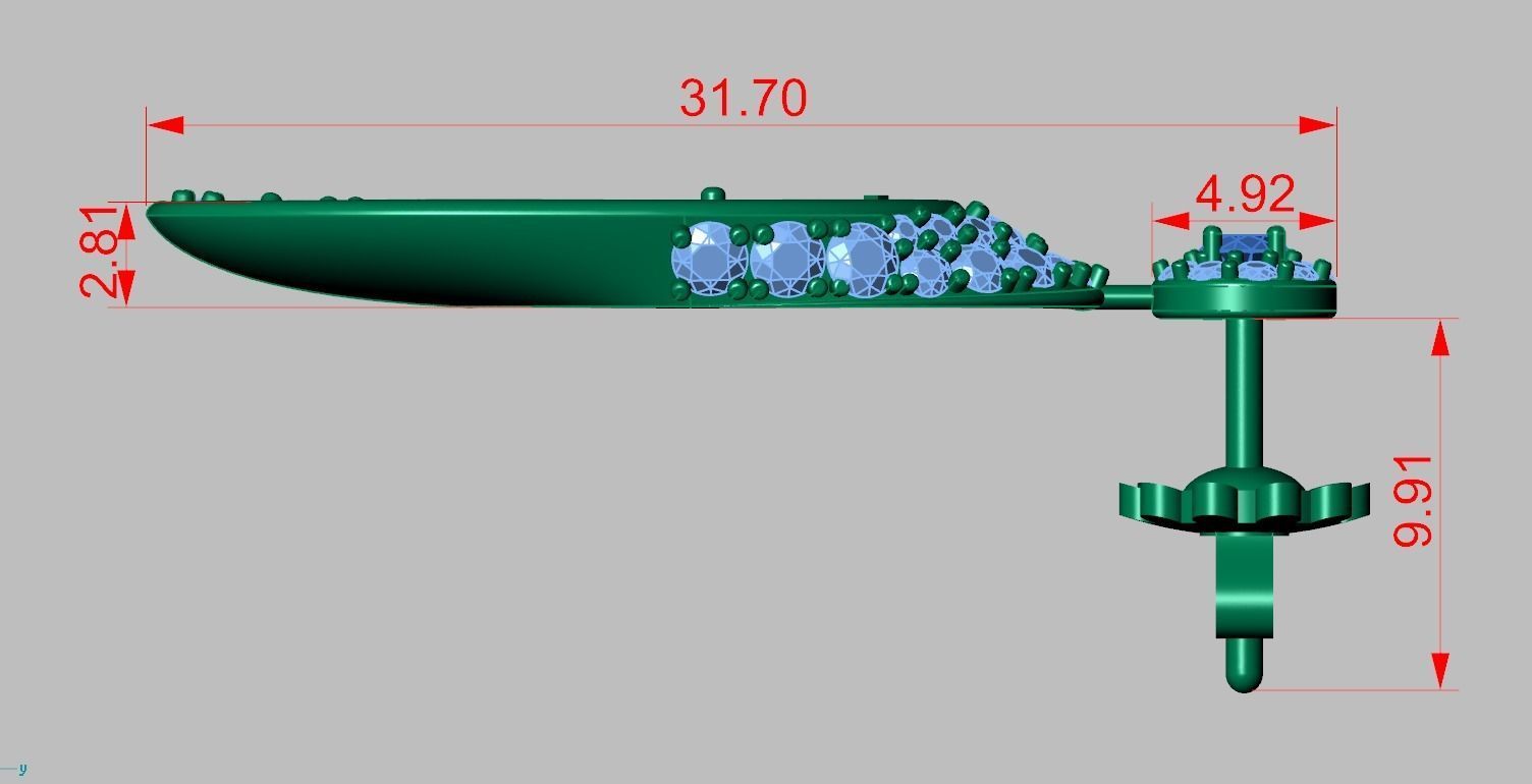 Earring model 0376 3D printable model13 3D print model_13
