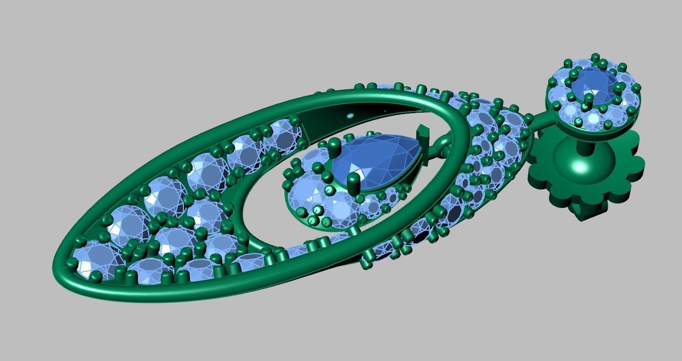 Earring model 0376 3D printable model13 3D print model_14