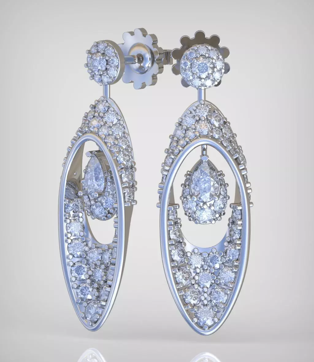 Earring model 0376 3D printable model13 3D print model_0