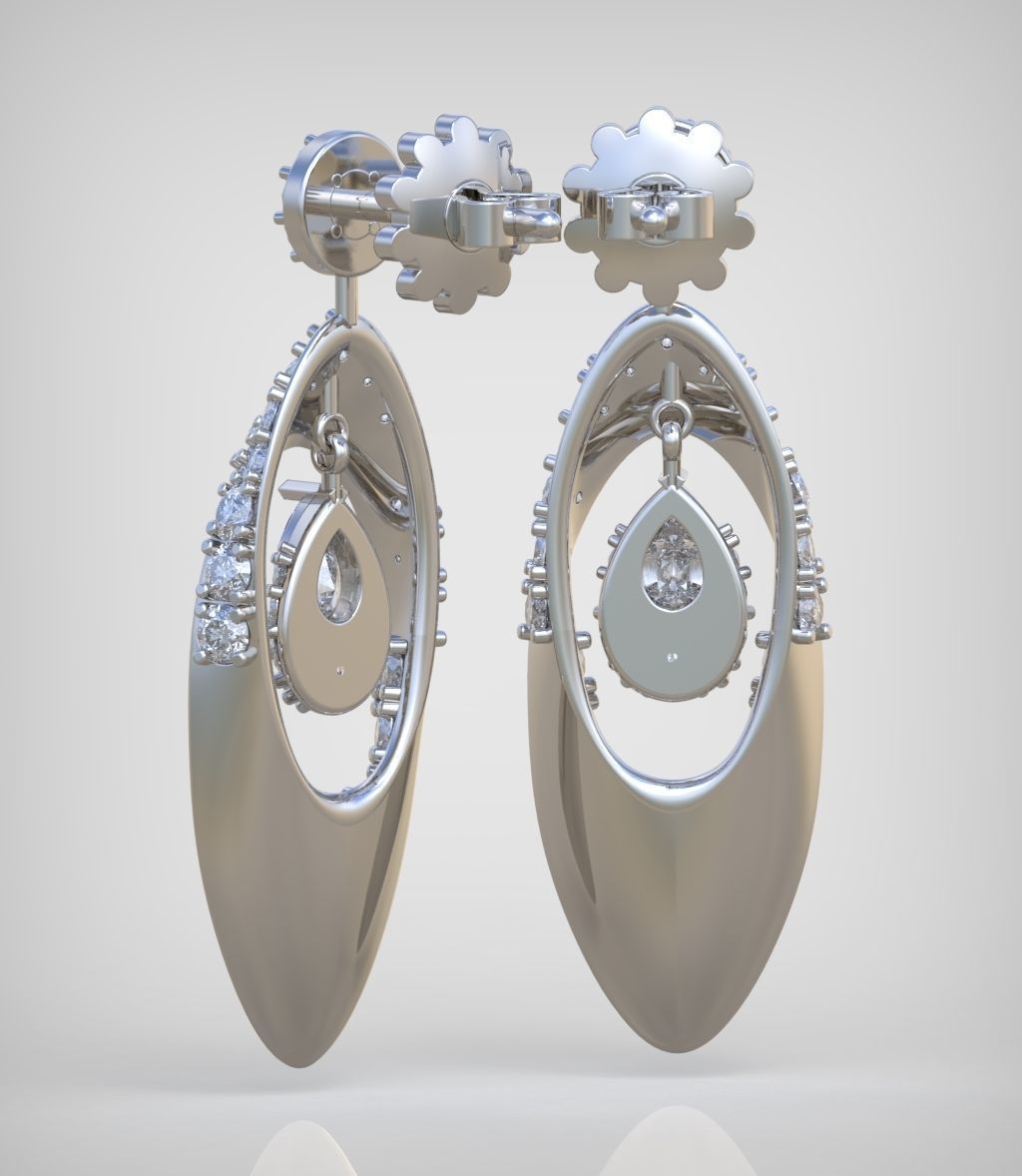 Earring model 0376 3D printable model13 3D print model_9