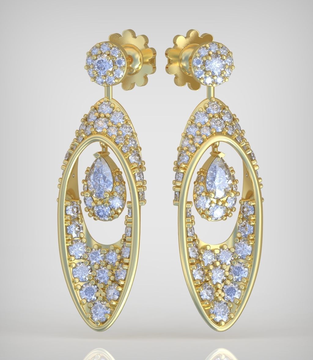 Earring model 0376 3D printable model13 3D print model_6