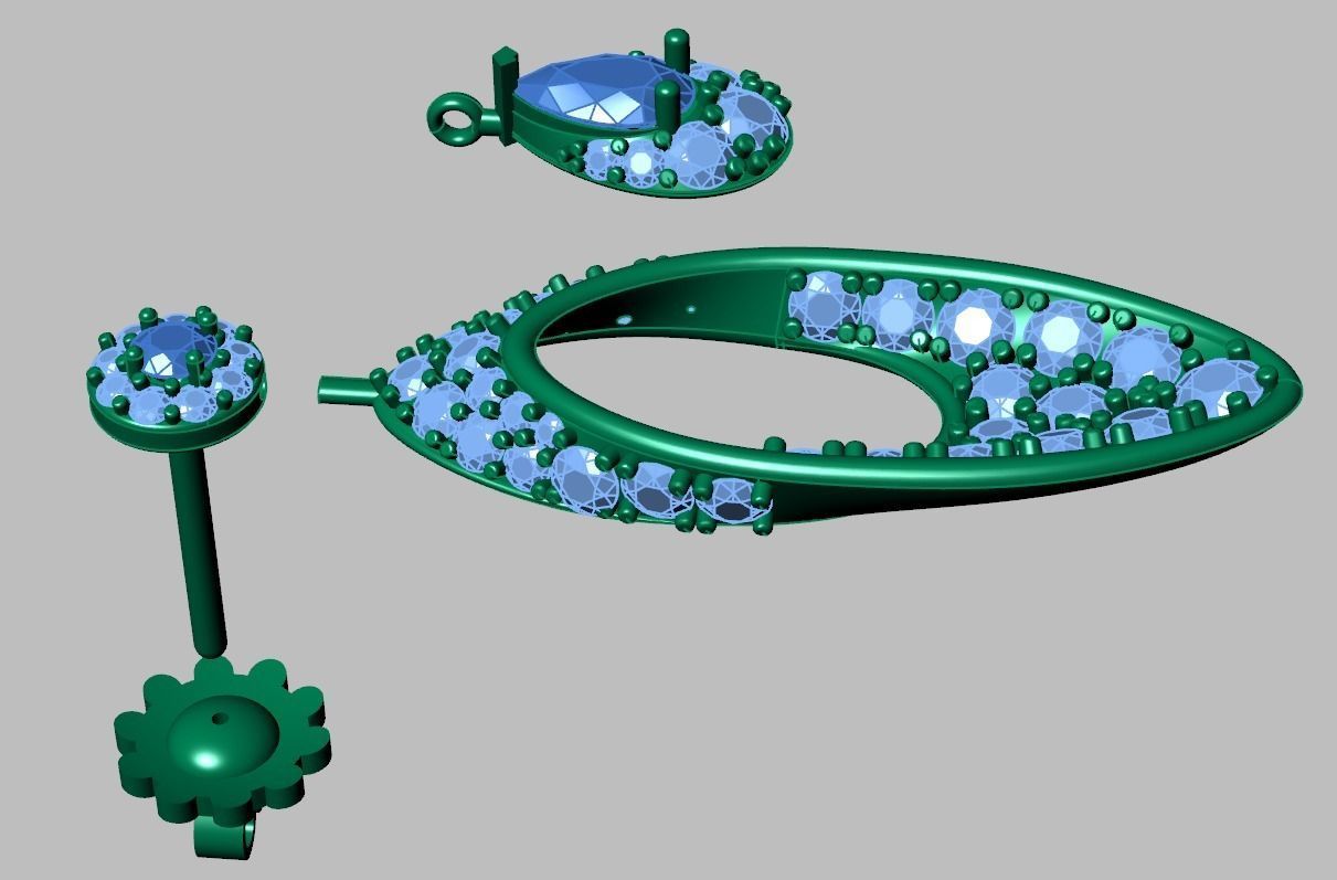 Earring model 0376 3D printable model13 3D print model_16