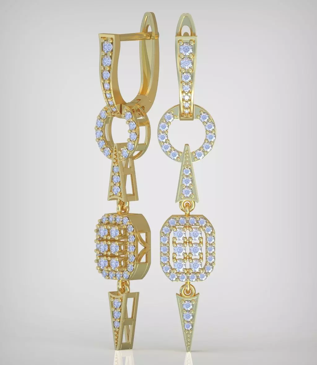 Earring model 0377 3D printable model14 3D print model