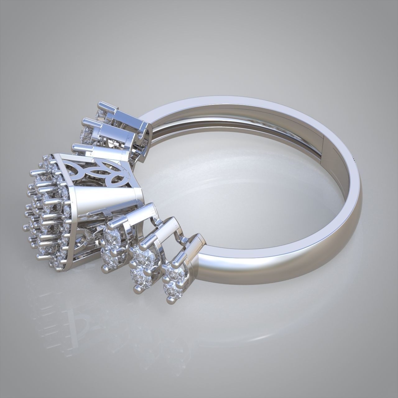 Diamond ring 0613 3D printable model 8- 3D print model_9
