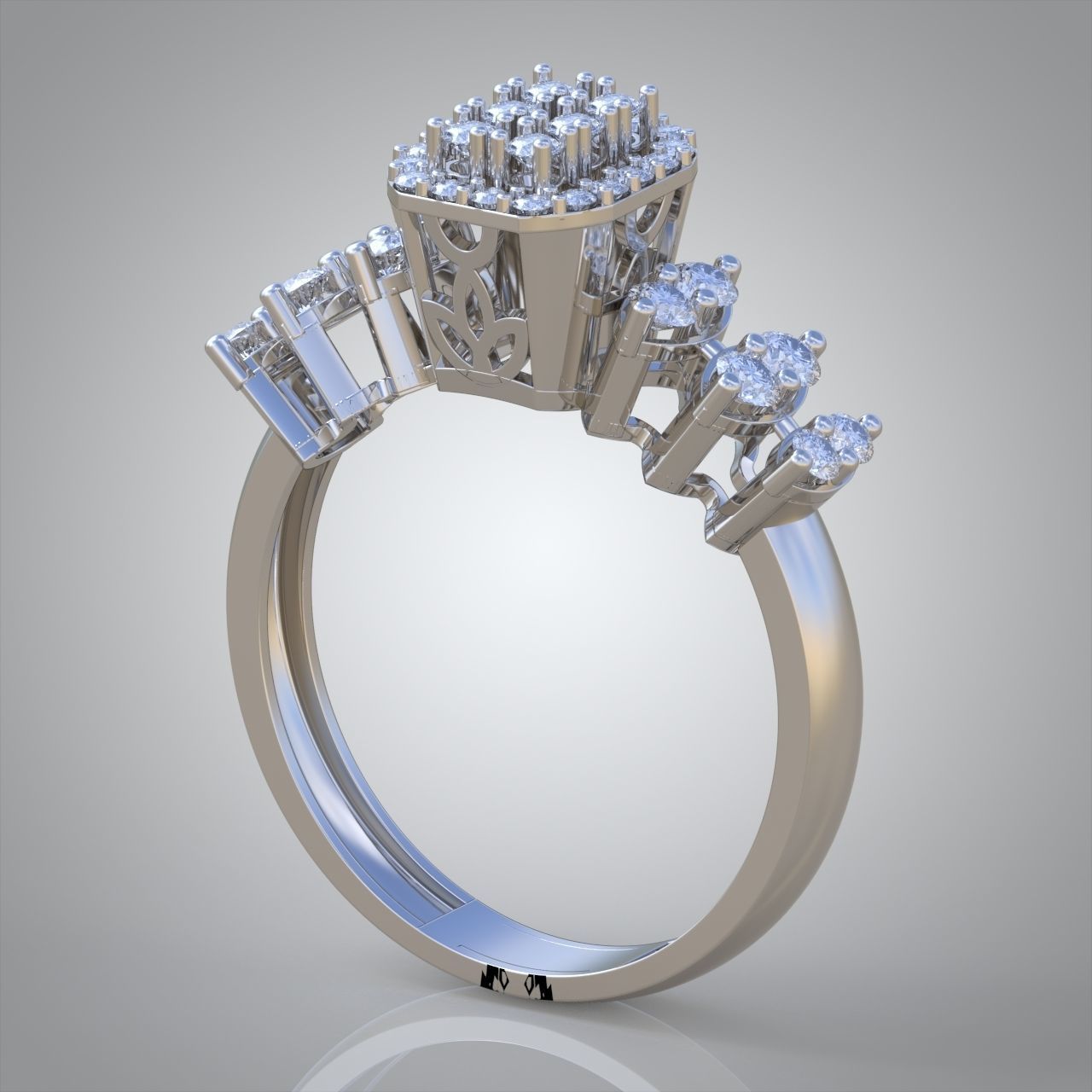 Diamond ring 0613 3D printable model 8- 3D print model_2