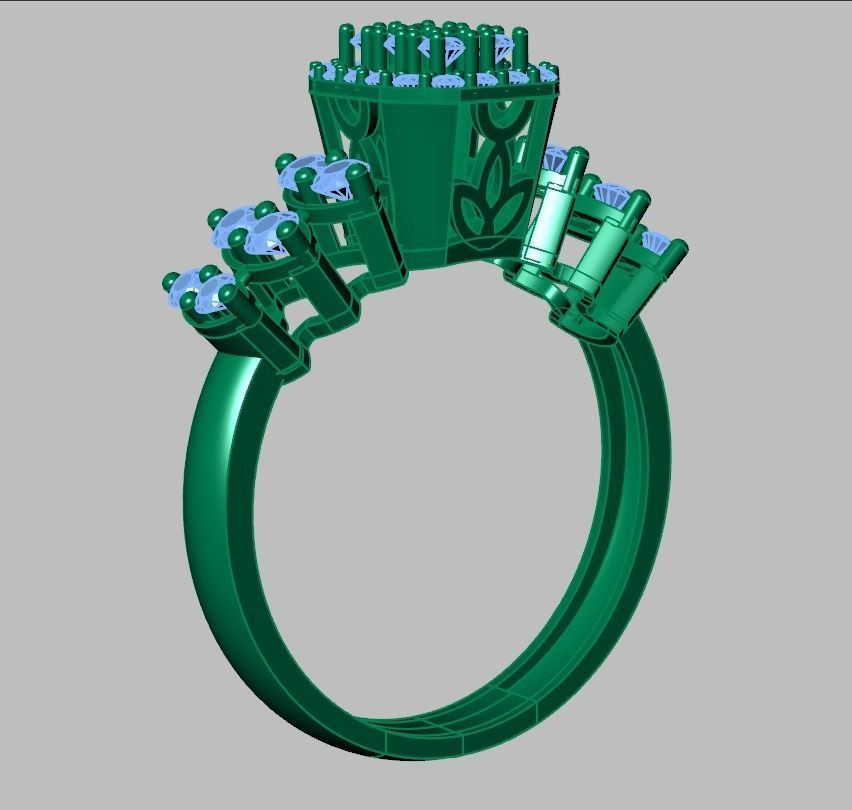 Diamond ring 0613 3D printable model 8- 3D print model_16