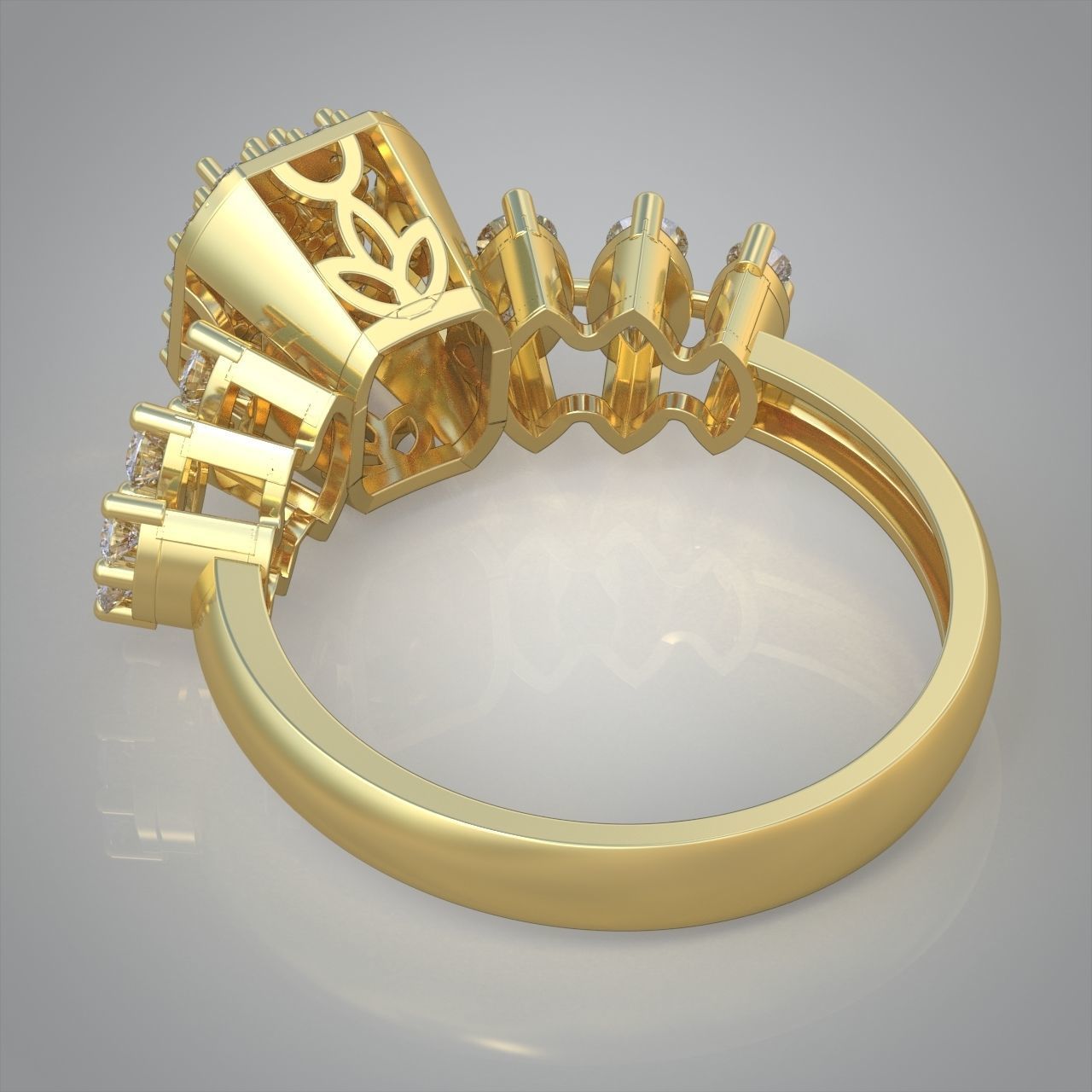 Diamond ring 0613 3D printable model 8- 3D print model_11
